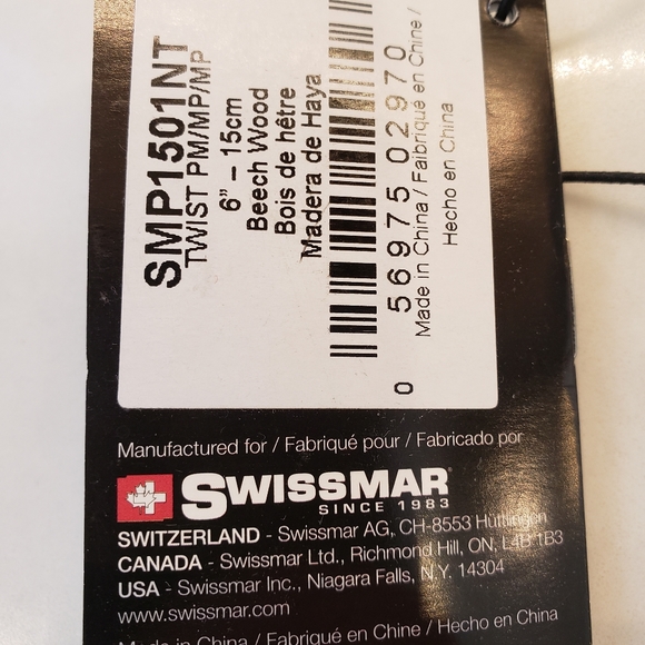 Brand new Swissmar Twist Beech Wood Pepper Mill Grinder - Picture 6 of 8